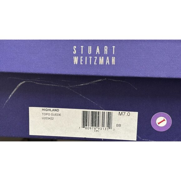 Stuart Weitzman Suede Over-The-Knee Boots In Wine With Block Heel Size 7 - Picture 11 of 11